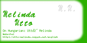 melinda utto business card